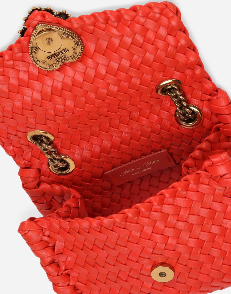 Small Devotion shoulder bag in woven nappa leather - 6