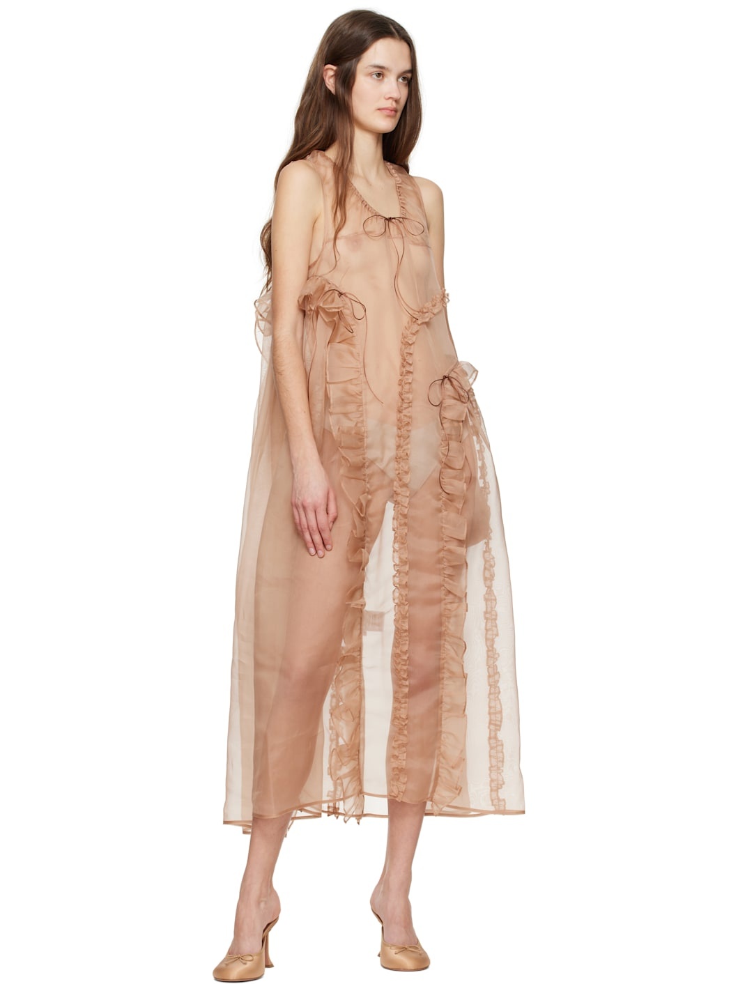 Beige Opal Midi Dress - 4
