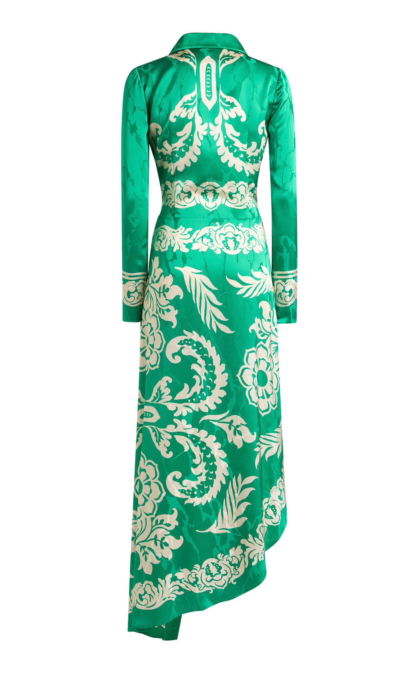 Wrapped Satin Midi Dress green - 5