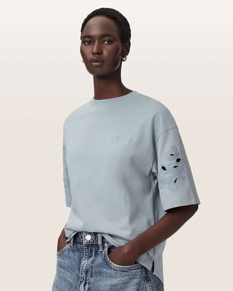 ALLSAINTS LOLA AMELIE OVERSIZED COTTON T-SHIRT outlook