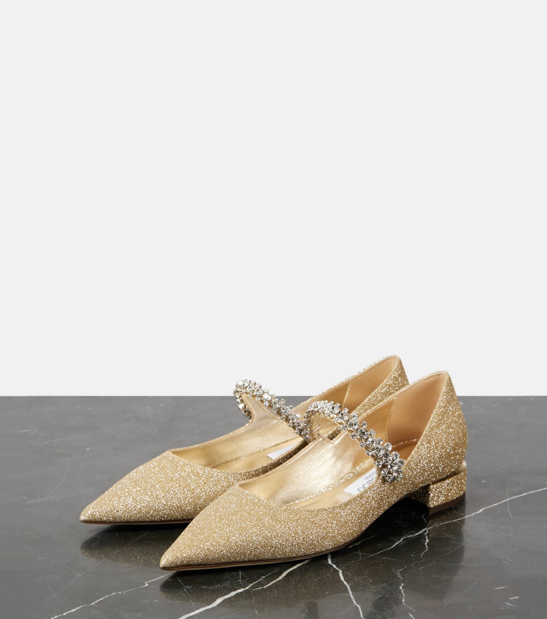 Bing embellished glitter Mary Jane flats - 4