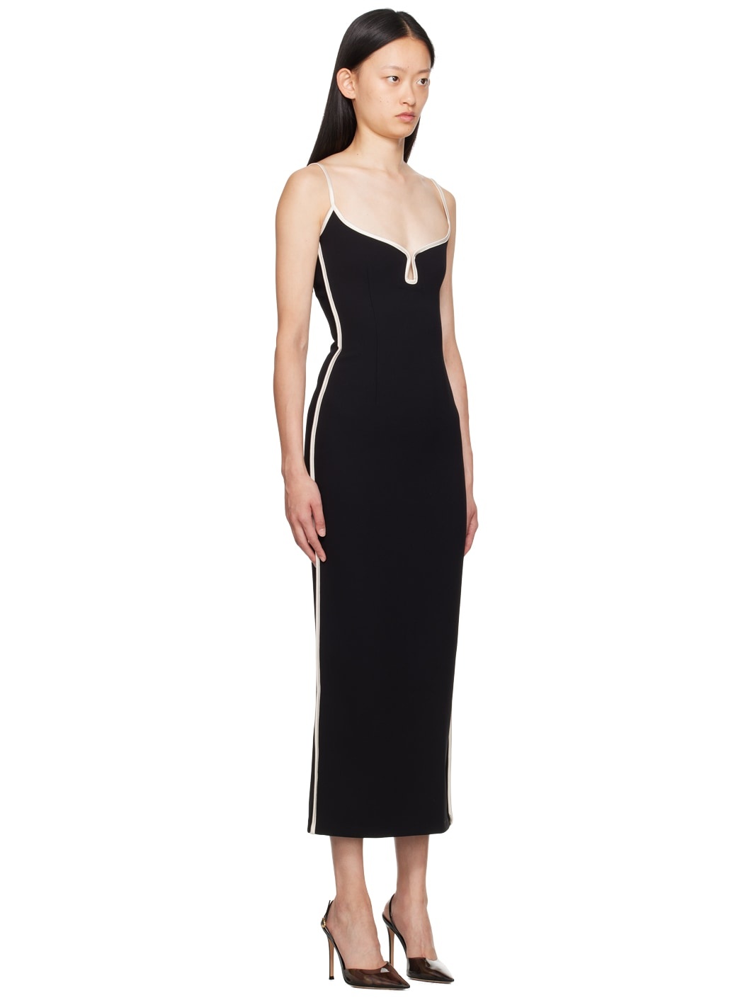 SSENSE Exclusive Black & White Marlo Maxi Dress - 2