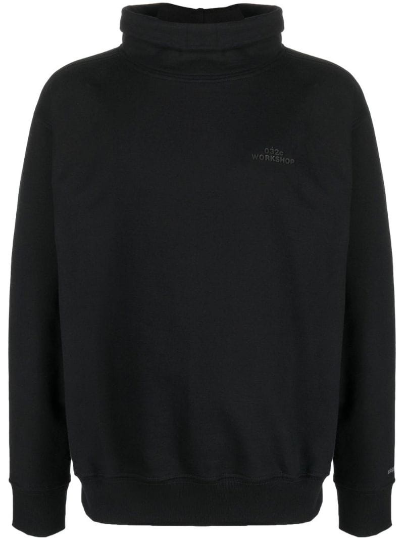 roll-neck logo-print sweatshirt - 1