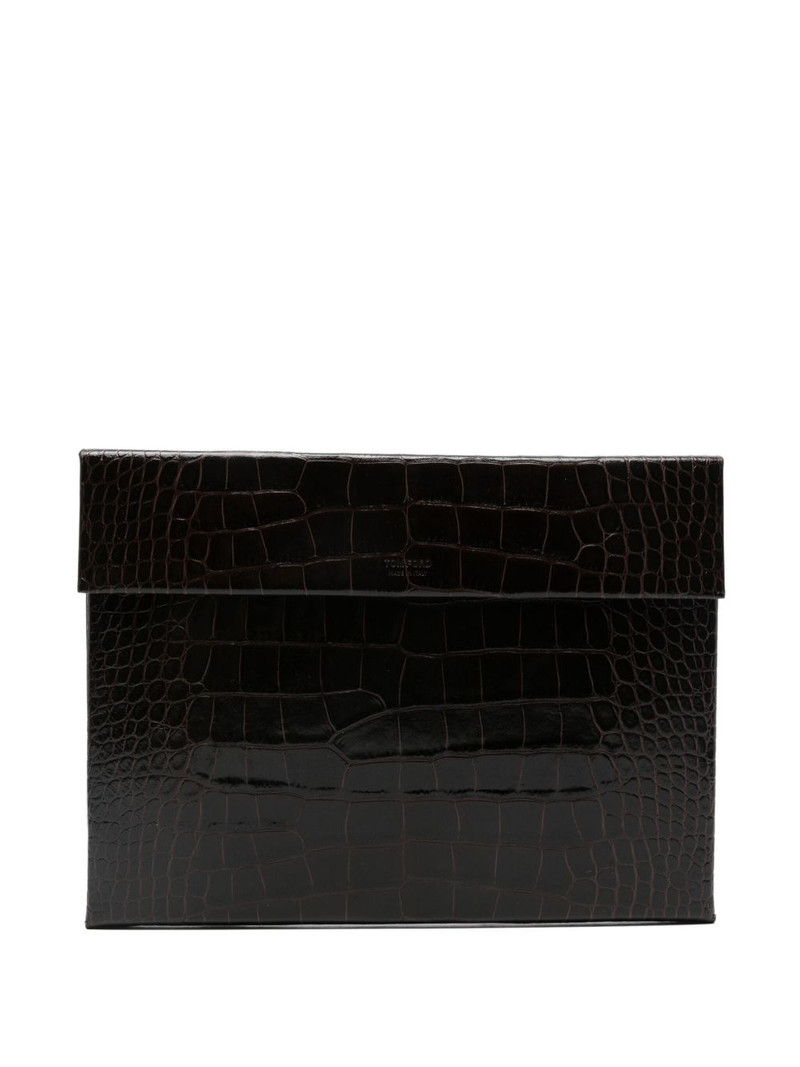 crocodile-embossed briefcase 1