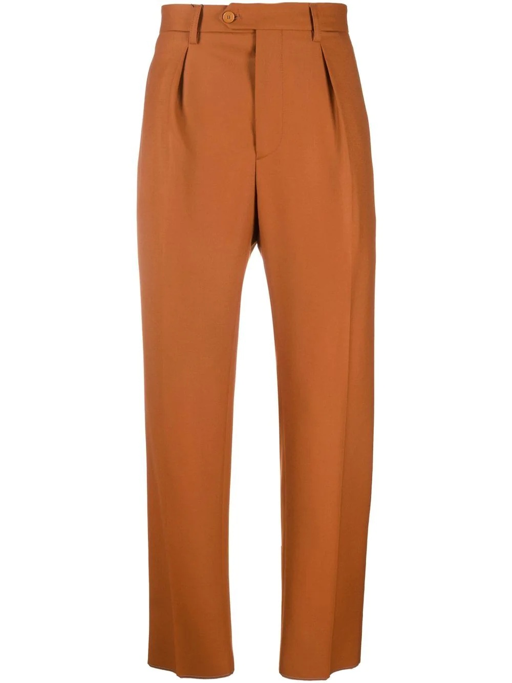 straight-leg wool trousers - 1