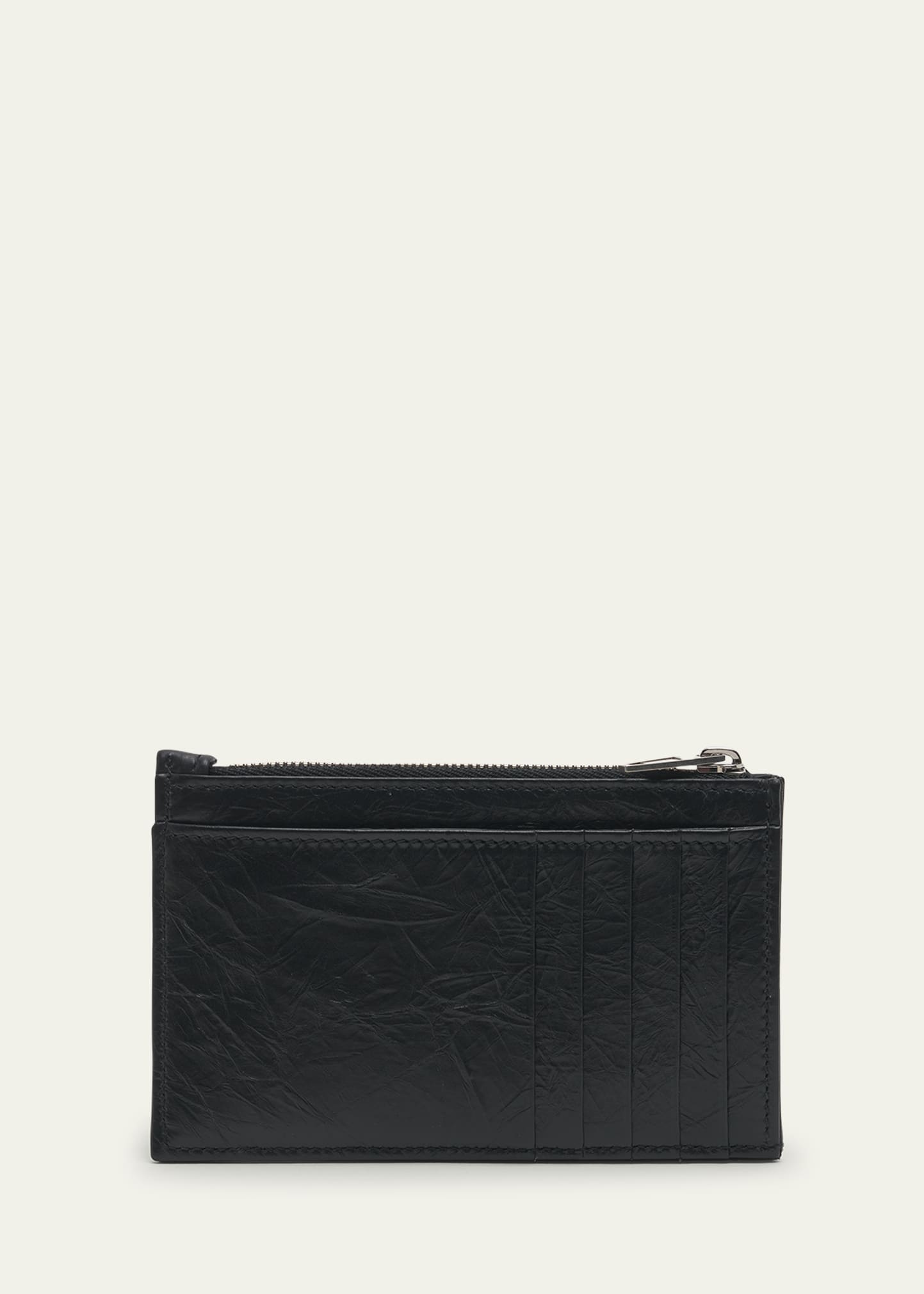 Crush Quilted Leather Card Holder - 3