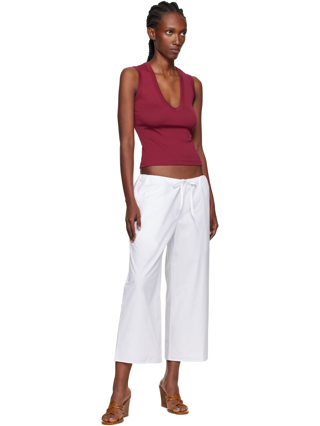 White Josephine Lounge Pants - 4