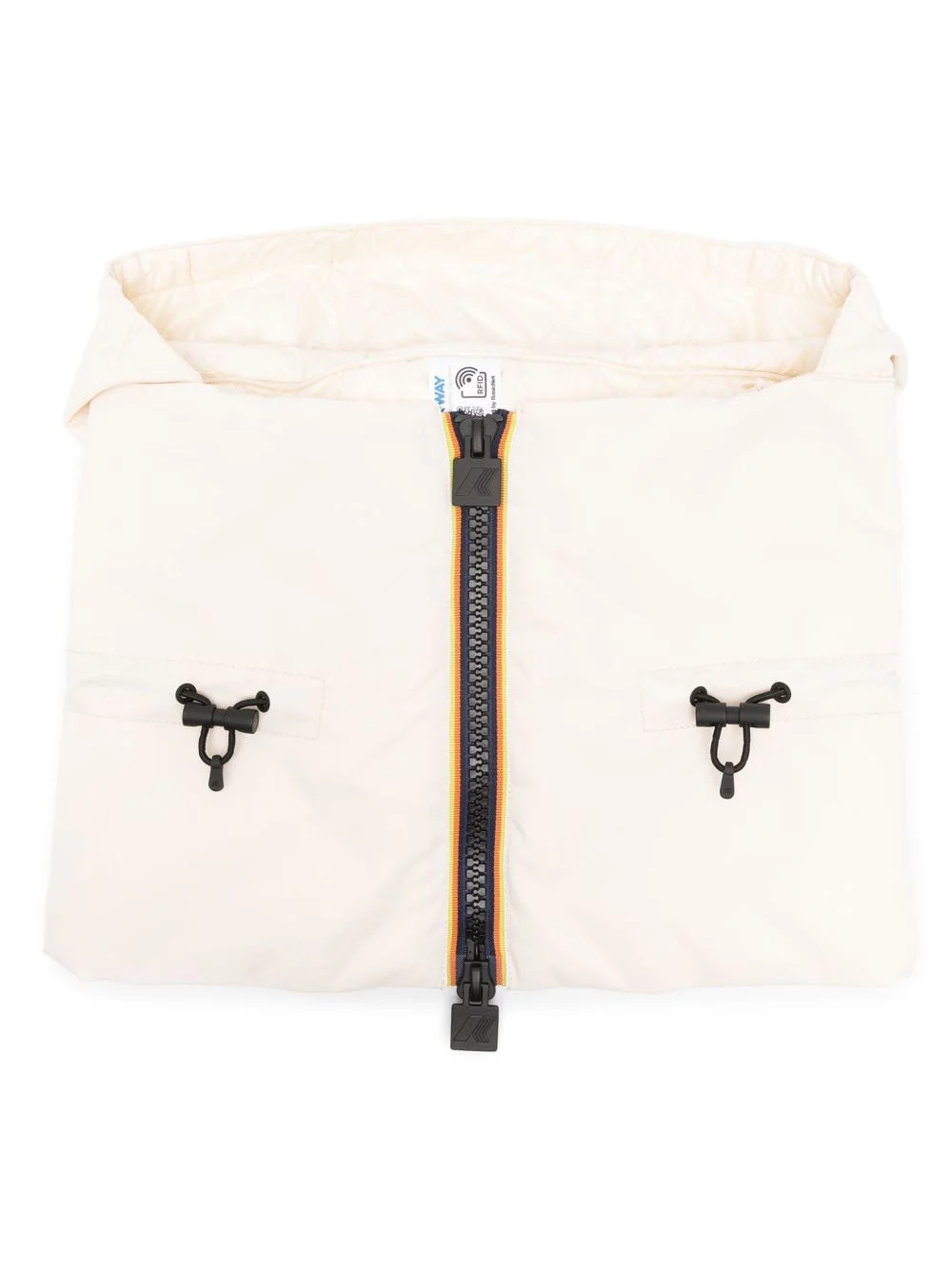 hooded zip-up scarf - 1