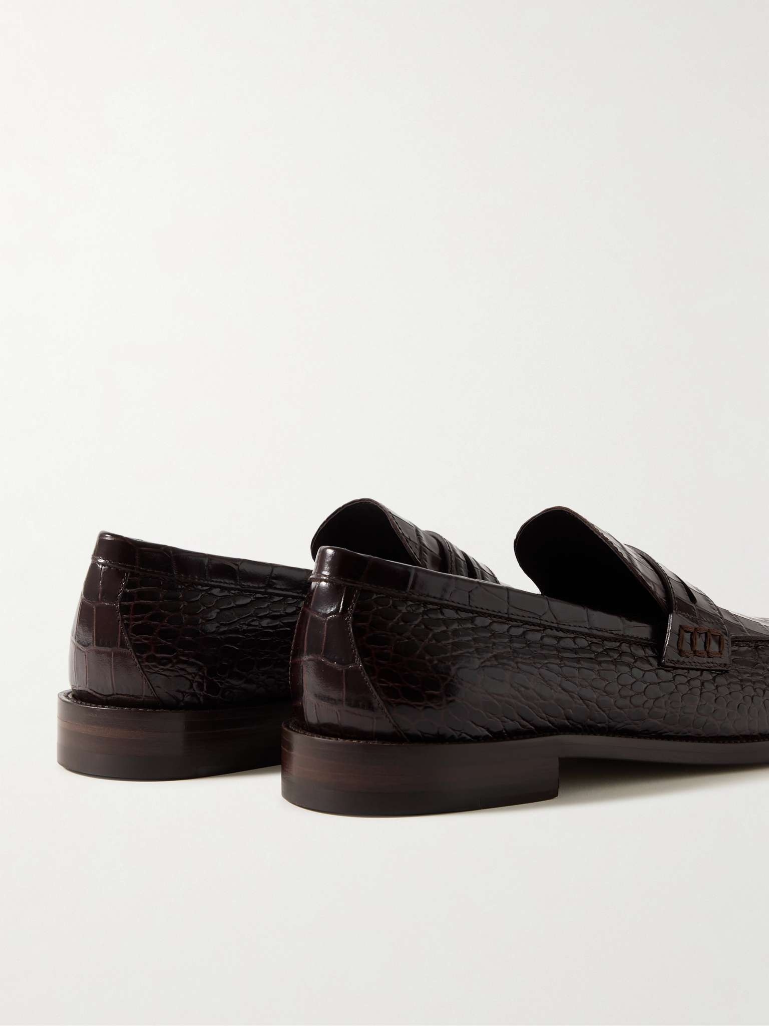 Perry Croc-Effect Leather Penny Loafers - 5