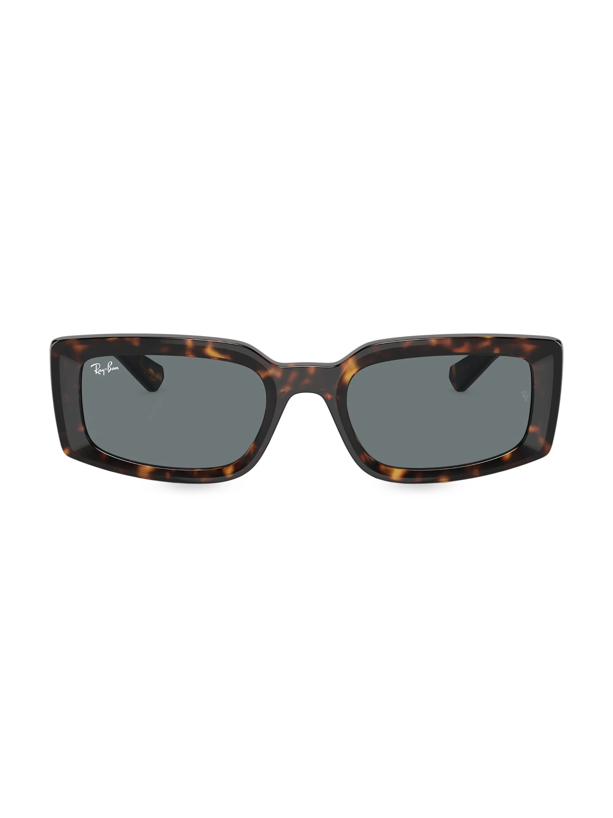Women's RB4395 54MM Rectangular Sunglasses - Dark Havana Blue - 1
