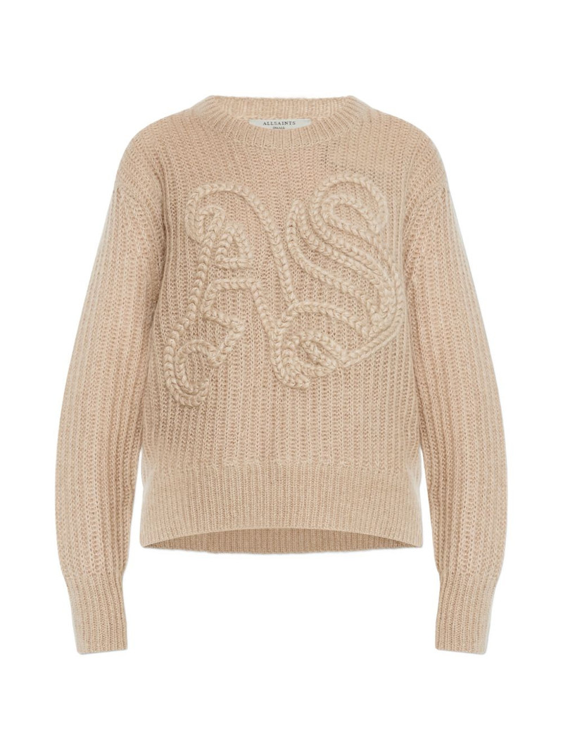 cable-knit long-sleeve sweater 1