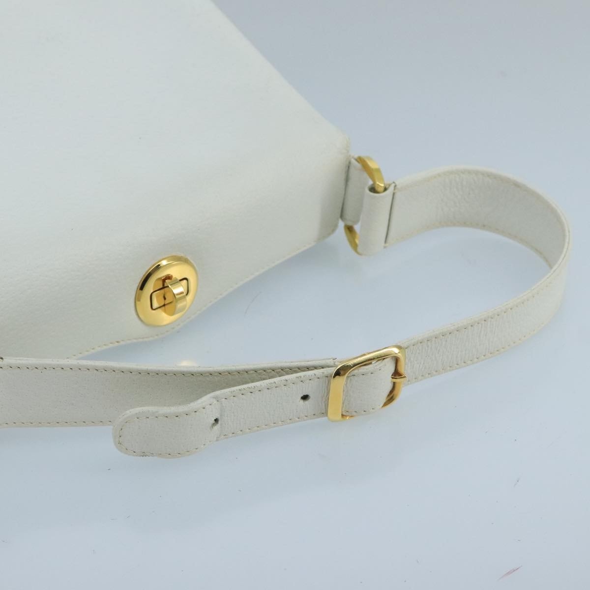 GUCCI Hand Bag Leather White Gold - 7