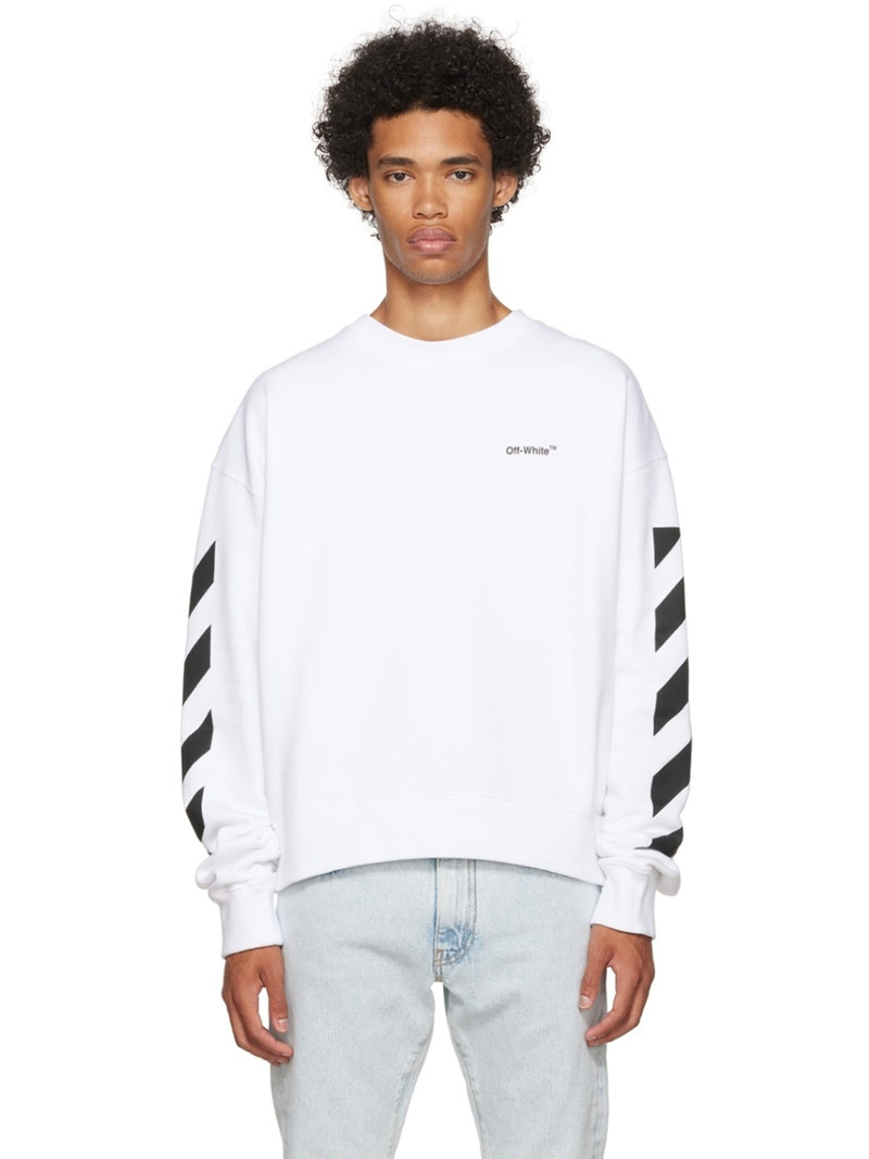 White Diag Sweatshirt - 1