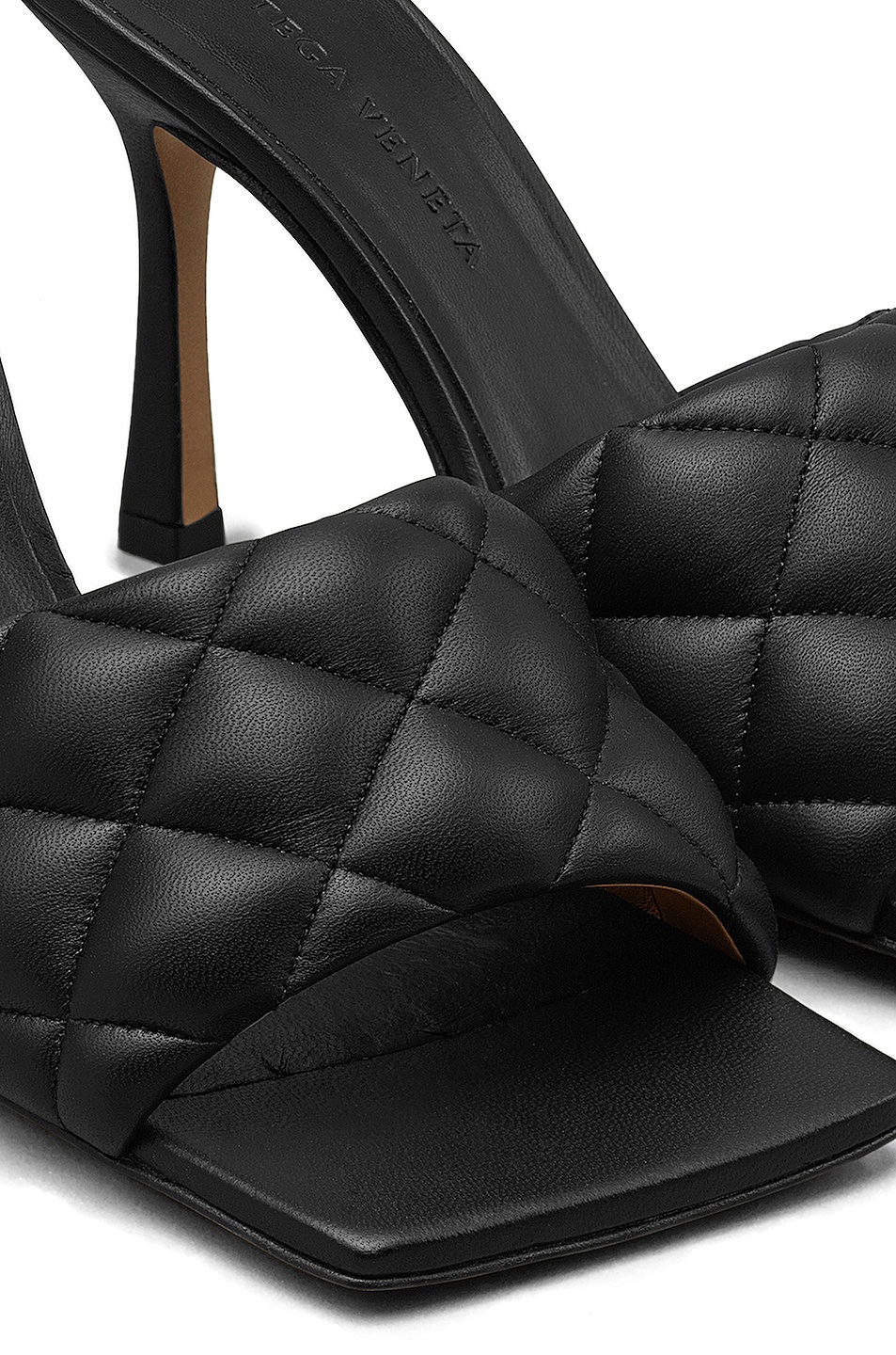 Leather Quilted Mules - 5