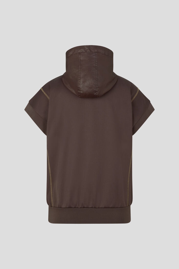 Pauline Short-sleeved hoodie in Chocolate - 6