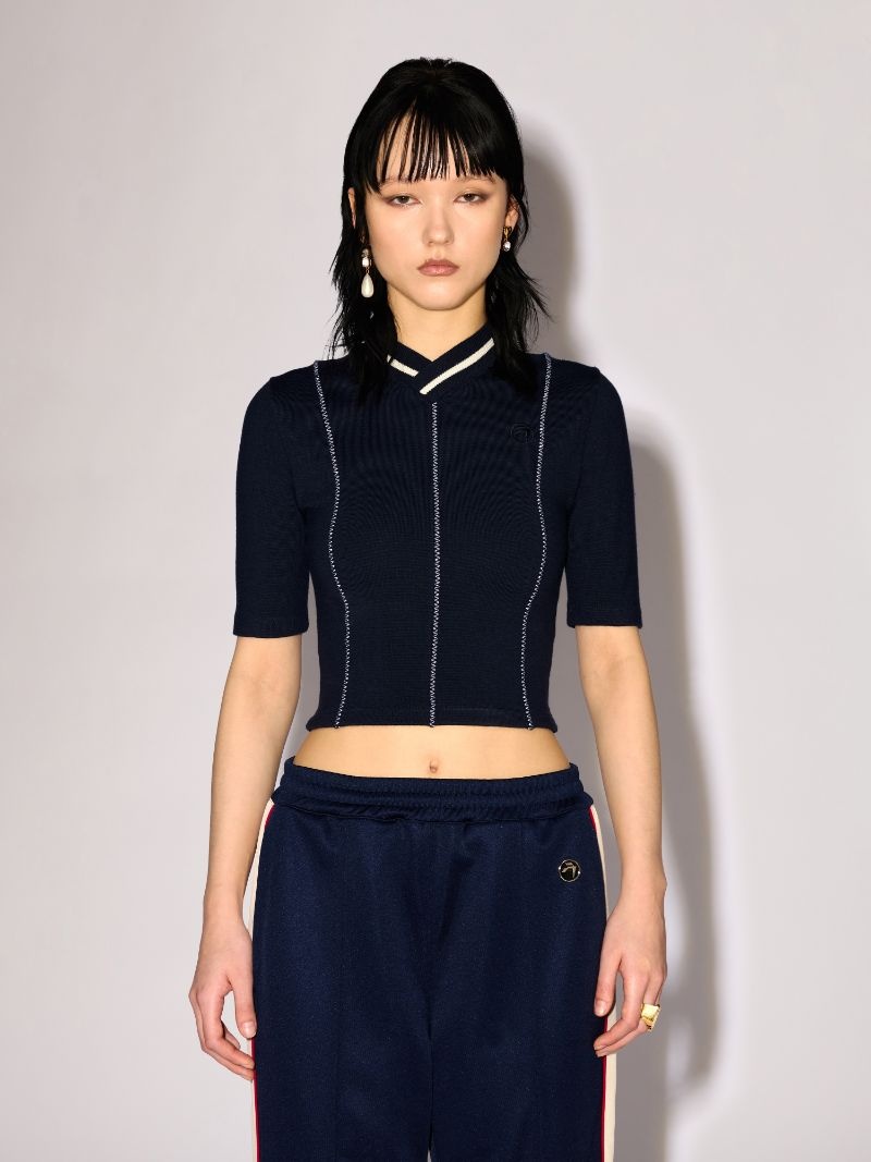 CONTRAST STITCH TOP - 3