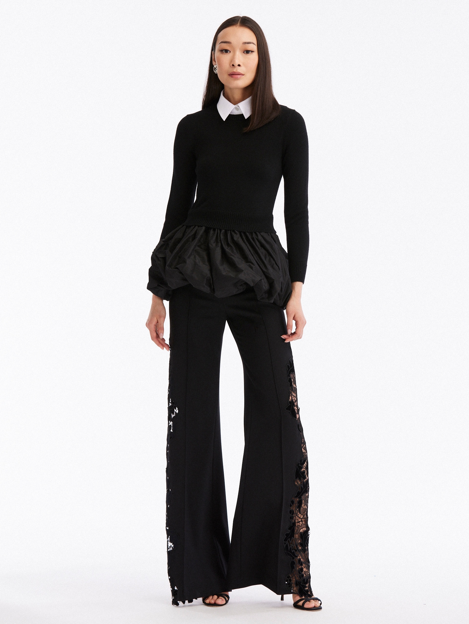 PEPLUM DRAPE PULLOVER - 2
