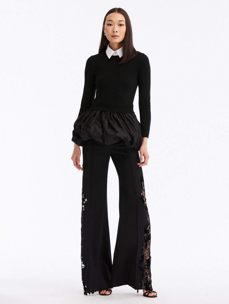 Oscar de la Renta PEPLUM DRAPE PULLOVER outlook