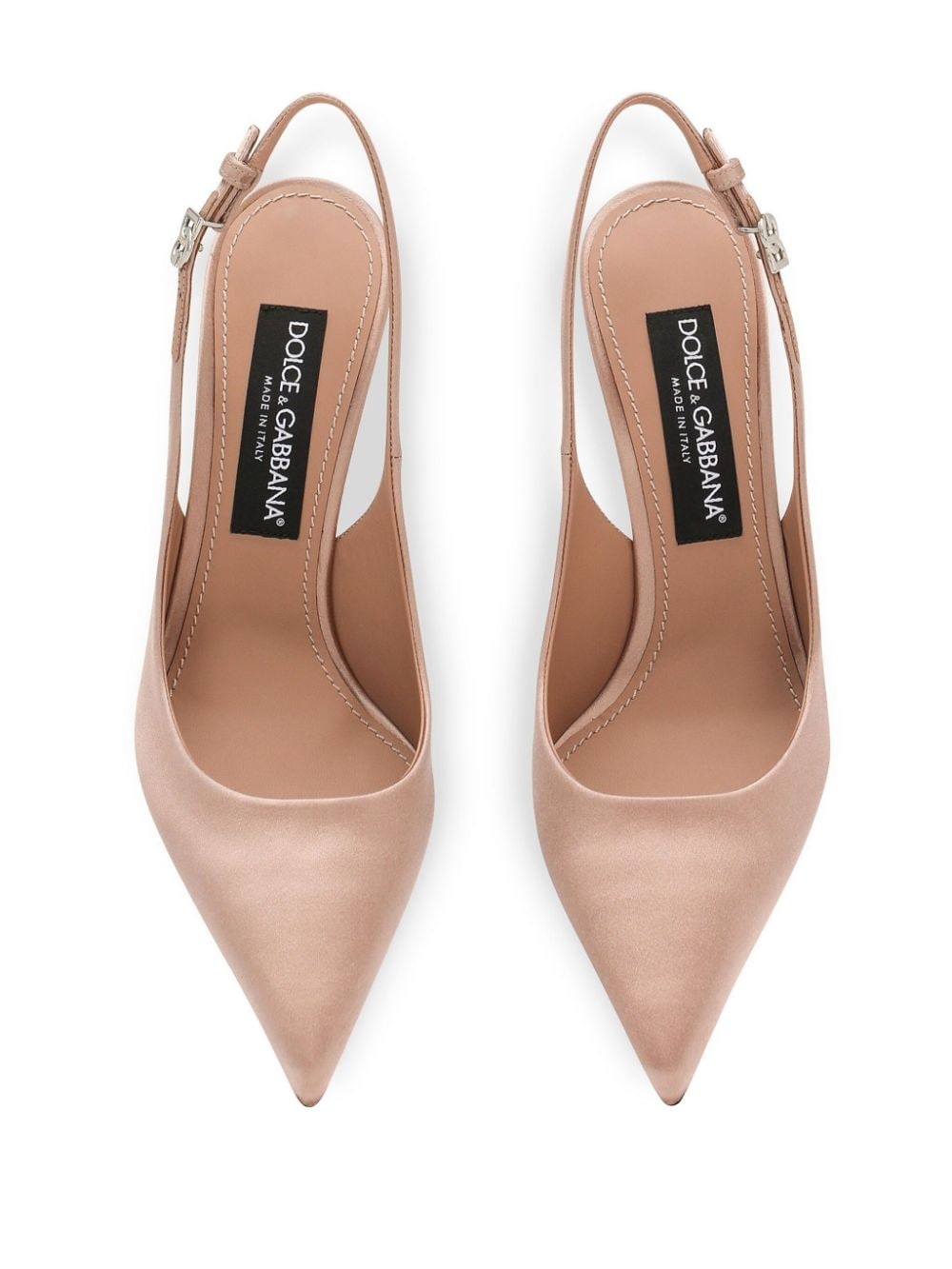 slingback leather pumps - 4
