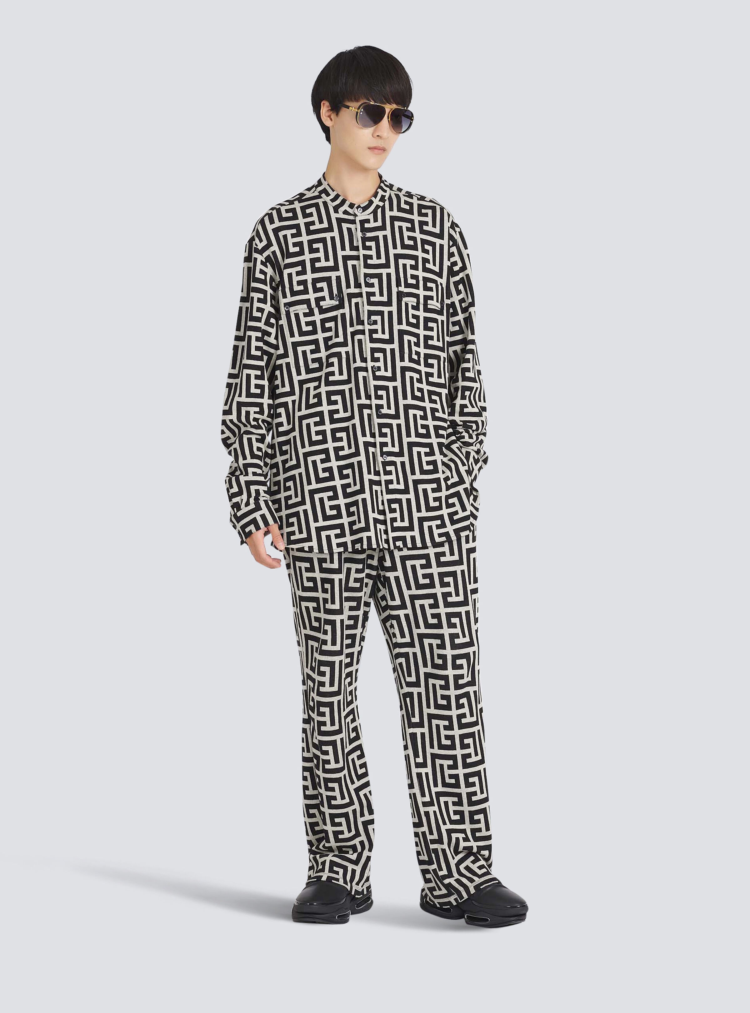 Wide jacquard Balmain monogram pyjama pants - 2