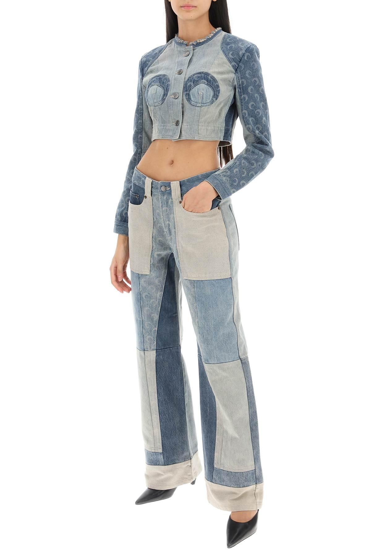 Regenerated denim cropped jacket - 2