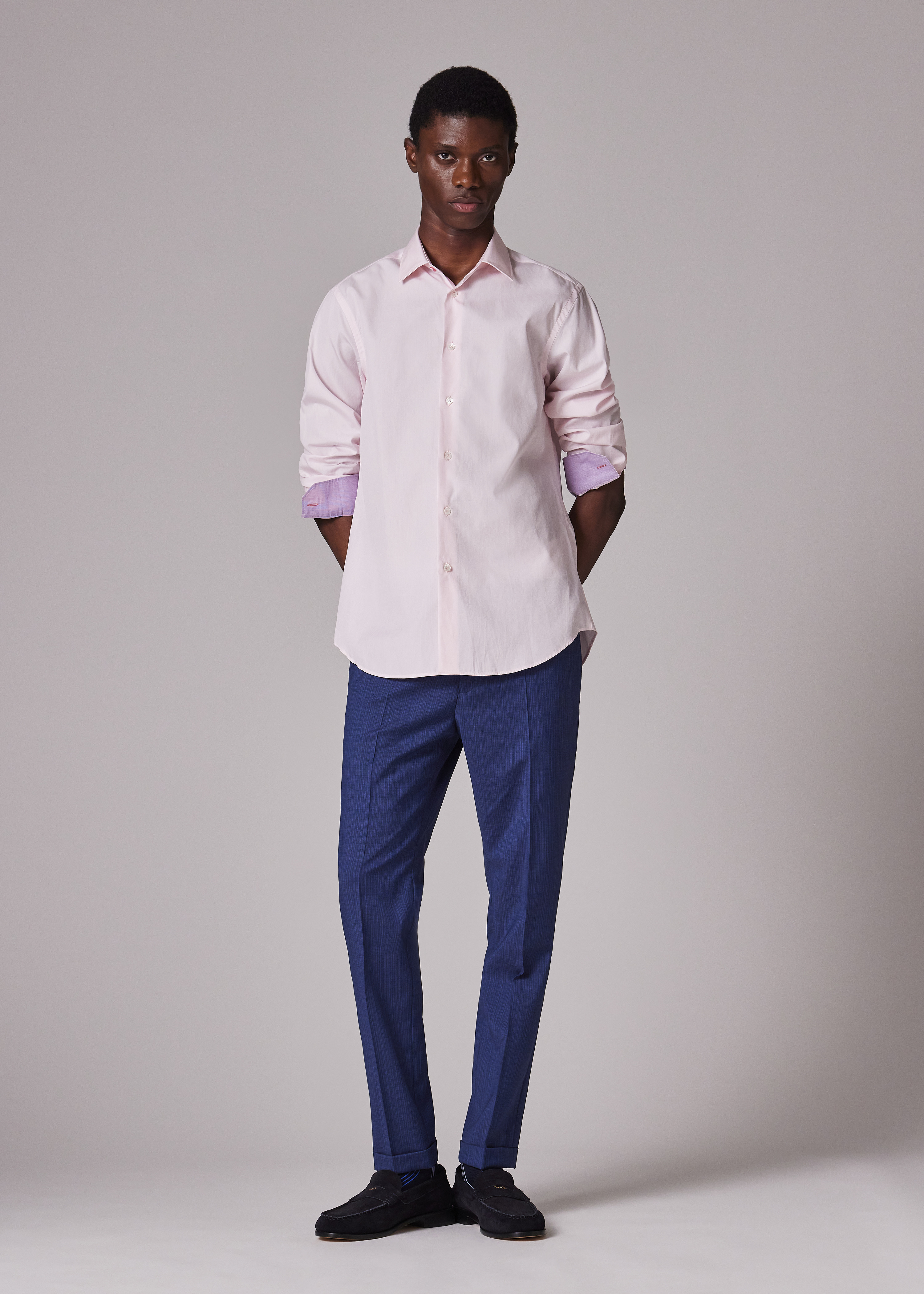 Tailored-Fit Light Pink End-On-End Cotton Shirt - 4