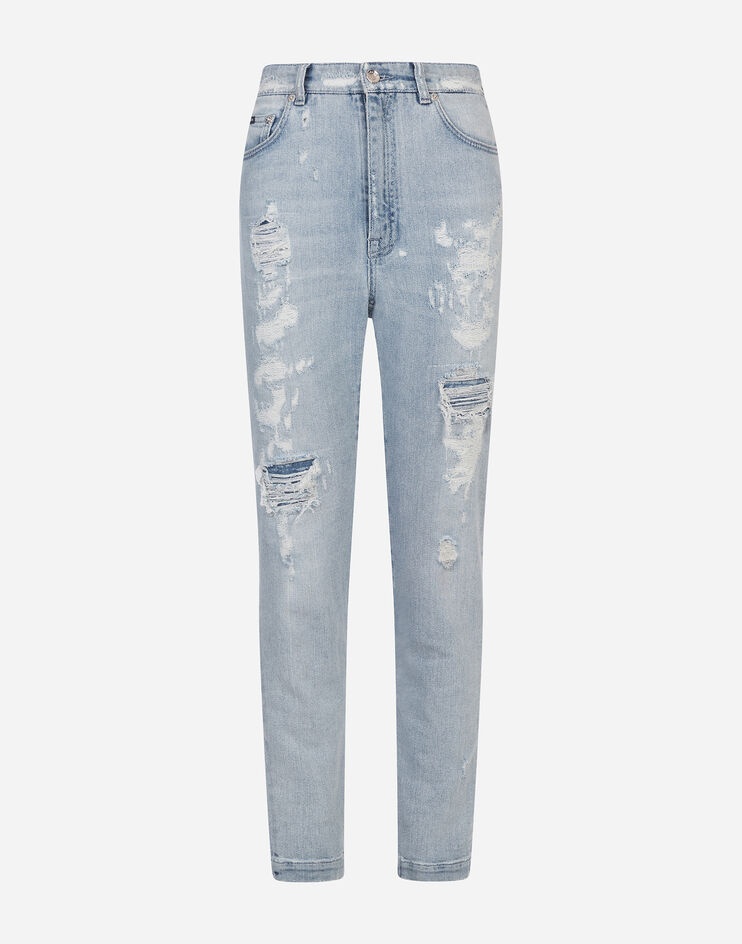 Audrey jeans in light blue denim with rips - 3