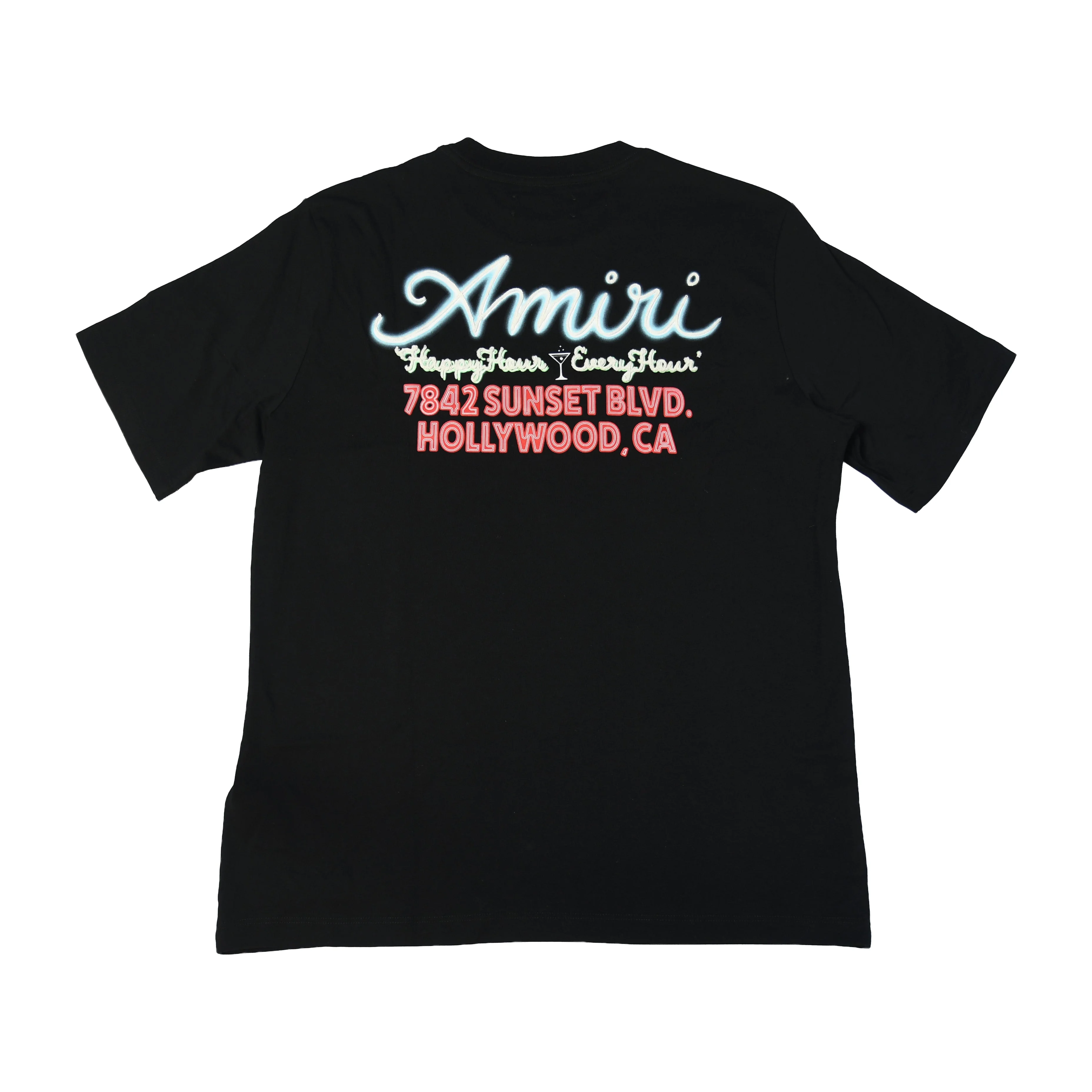 Amiri Neon Lights Oversize Graphic T-Shirts Black - 1