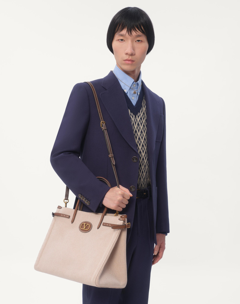 Valentino VALENTINO GARAVANI ANTIBES MEDIUM CANVAS SHOPPING BAG outlook