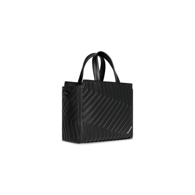 BALENCIAGA Men's Car Zipped Small East-west Tote Bag  in Black outlook
