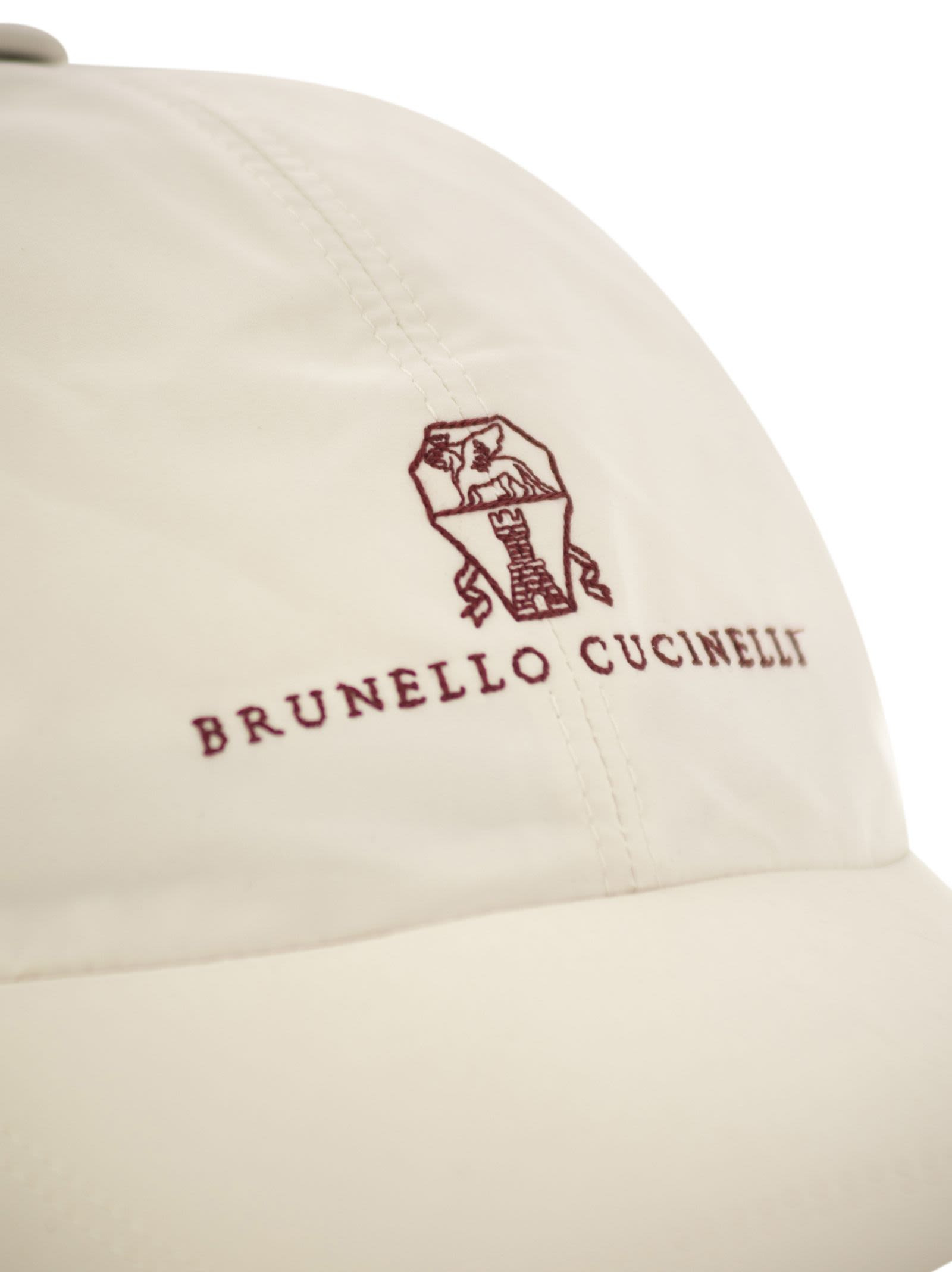 Brunello Cucinelli Men Water-Repellent Microfibre Baseball Cap With Embroidered Logo - 4