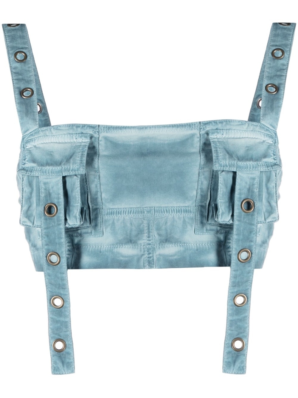 eyelet-detail bandeau top - 1