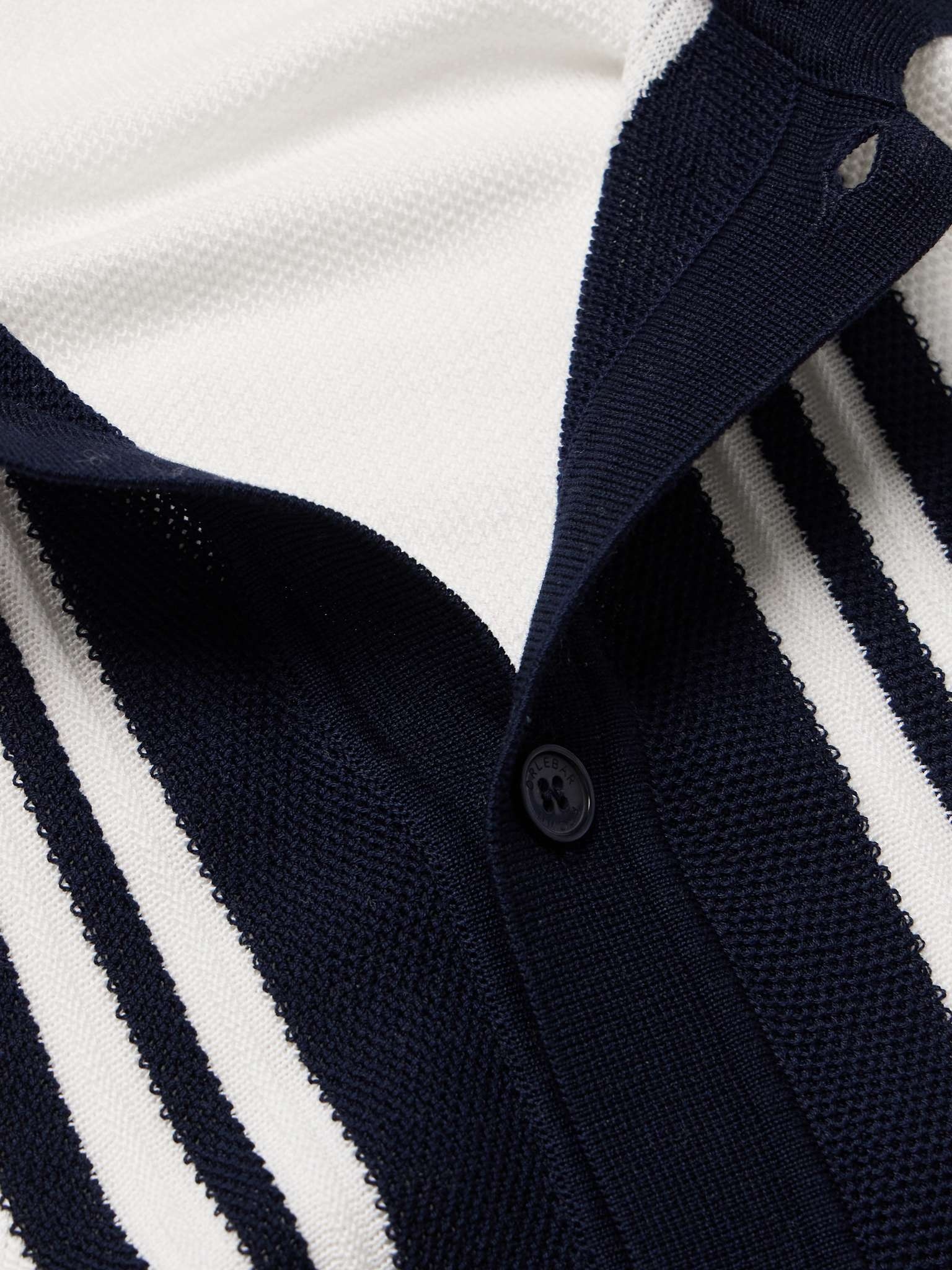 Tiernan Striped Mercerised Organic Cotton Piqué Shirt - 4