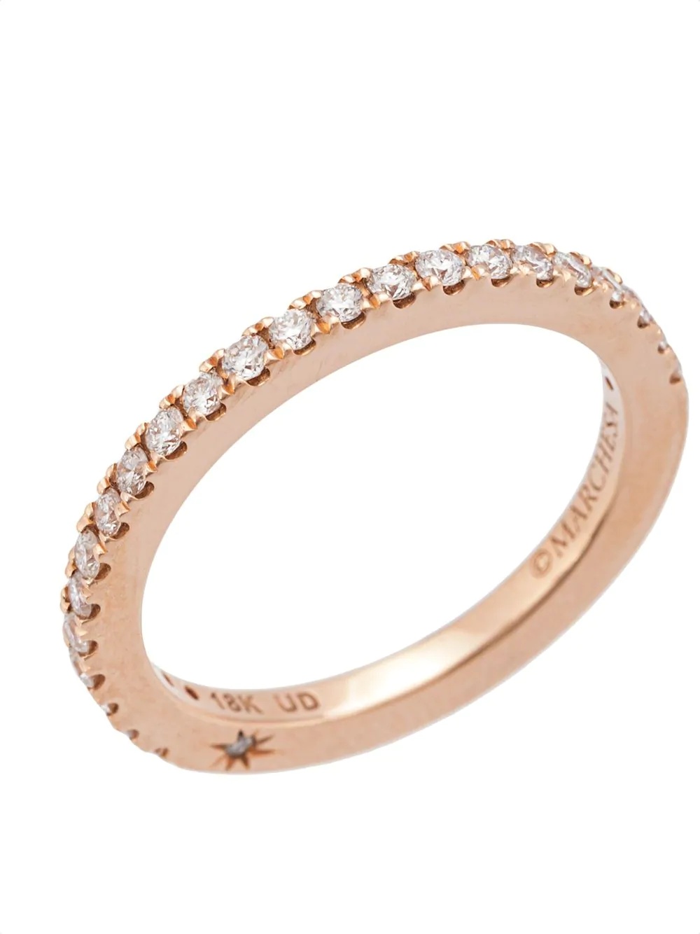 18kt rose gold diamond wedding band - 3