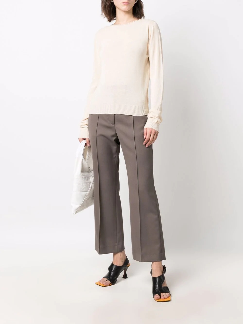 rib-trimmed organic cotton jumper - 2