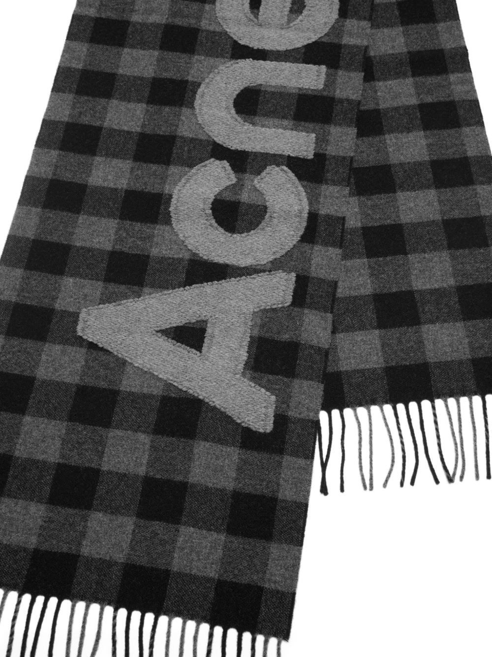 gingham logo scarf - 2