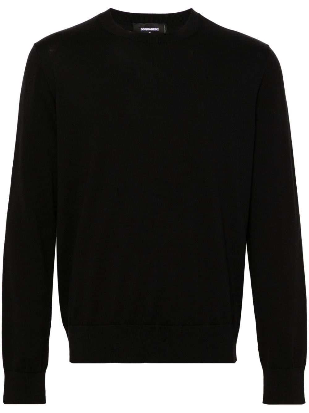 logo-plaque fine-knit jumper - 1