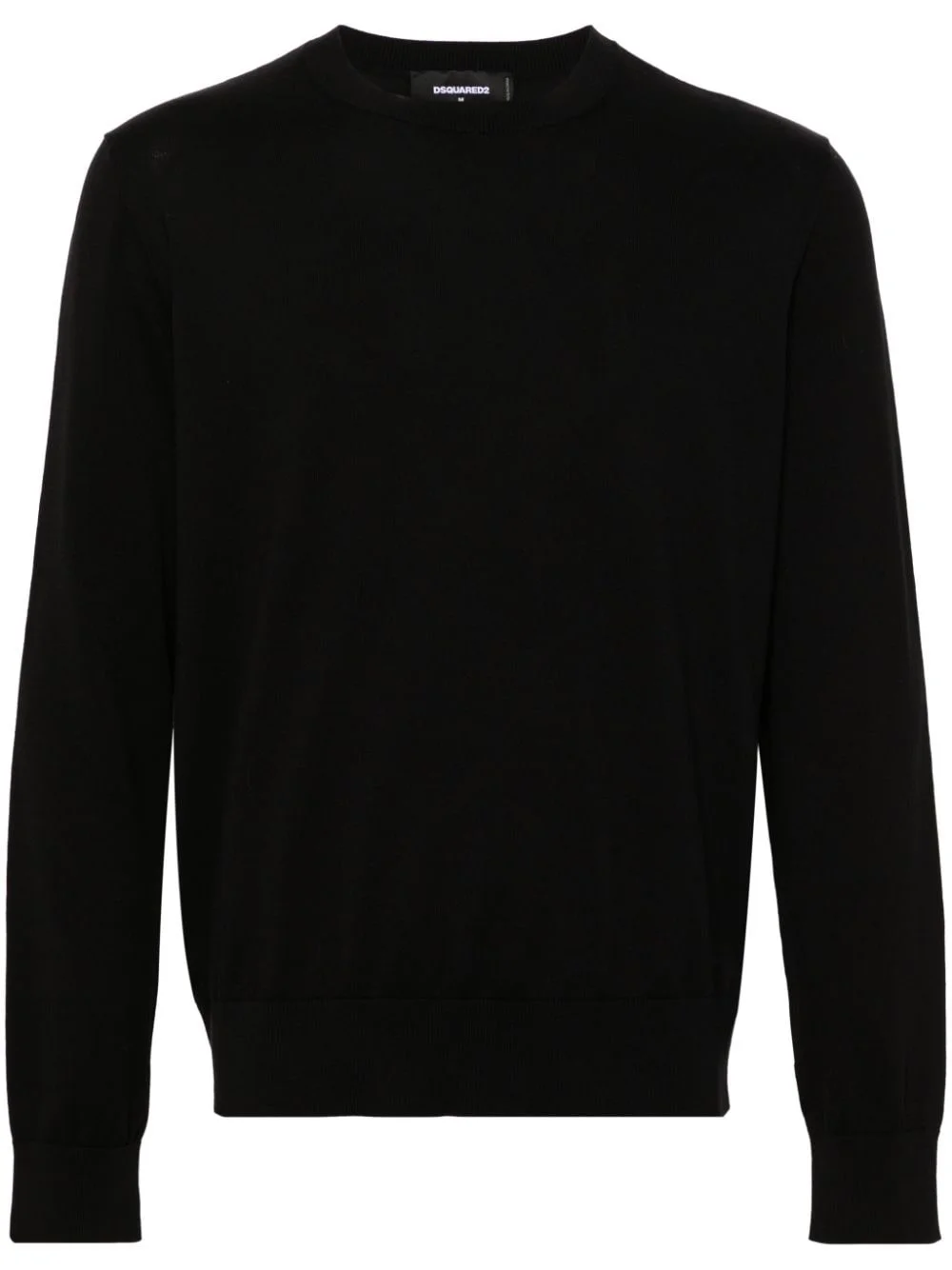 logo-plaque fine-knit jumper - 1
