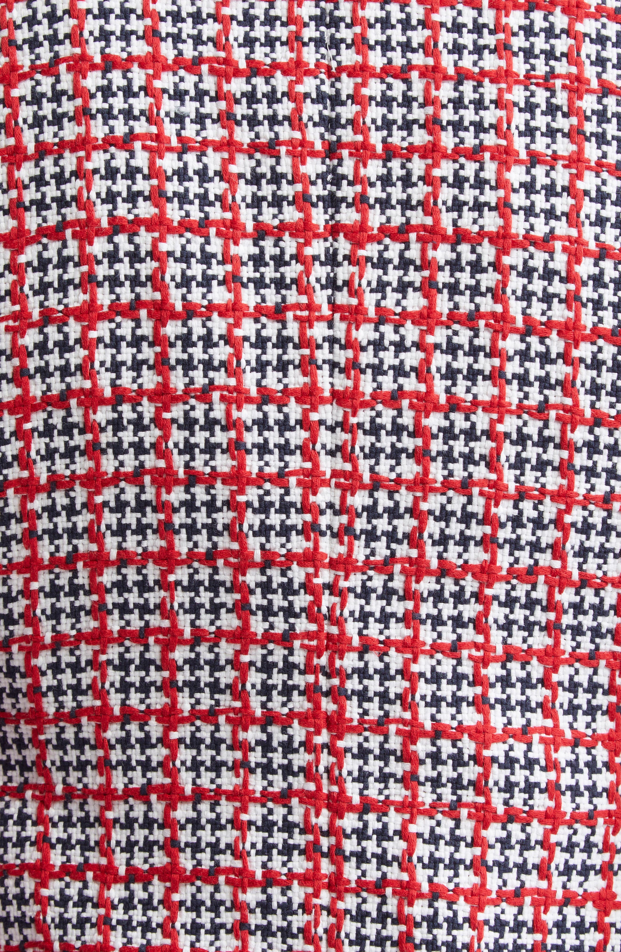 Thom Browne Fray Cotton Tweed Blazer in Red Multi at Nordstrom - 6