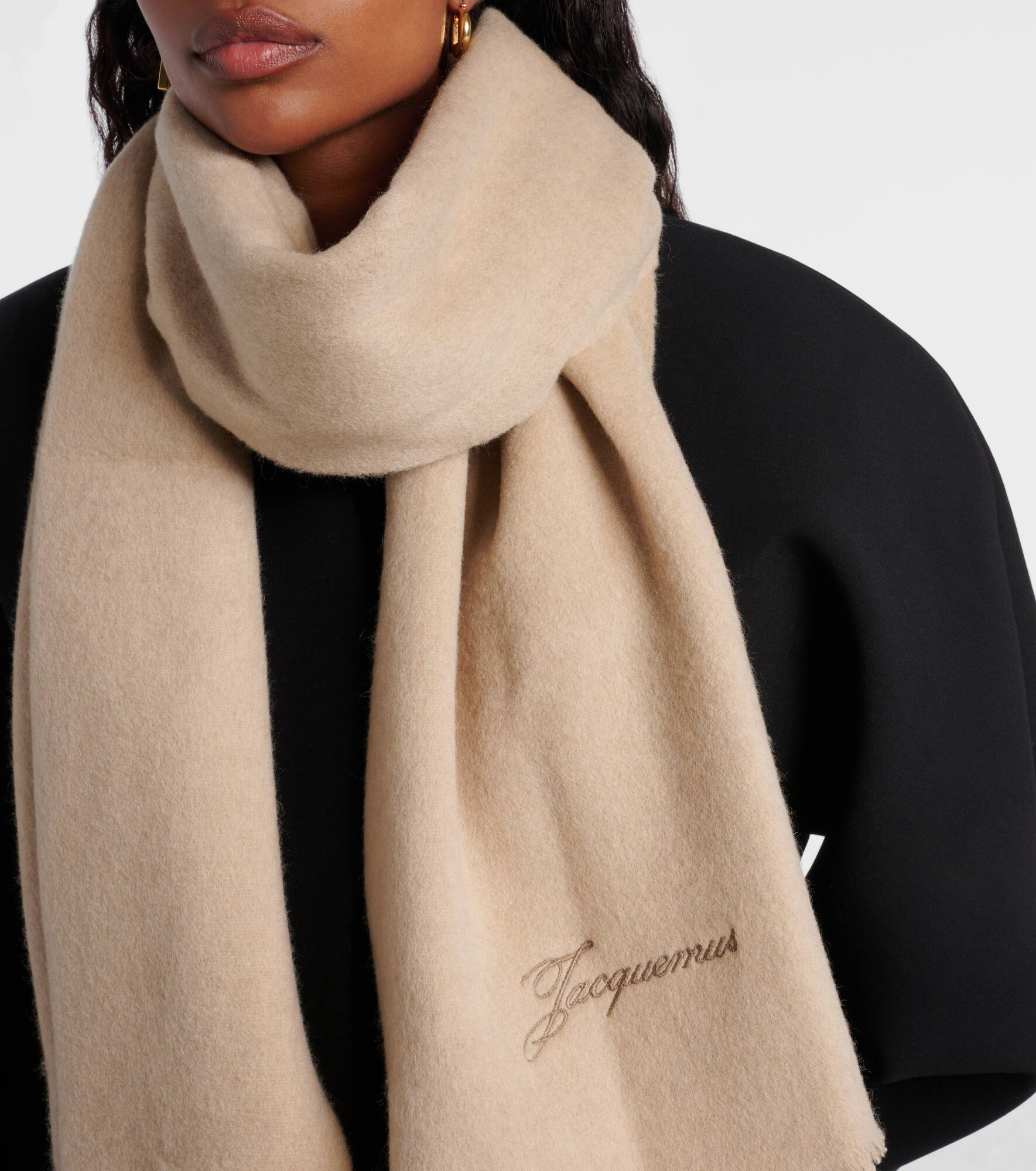 Wool and cashmere scarf - 3