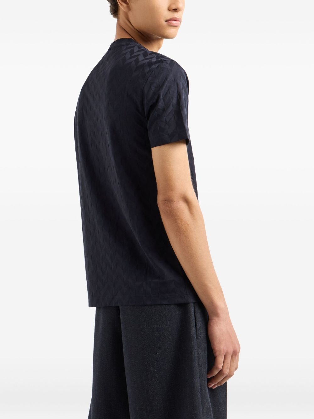 herringbone-pattern T-shirt - 4