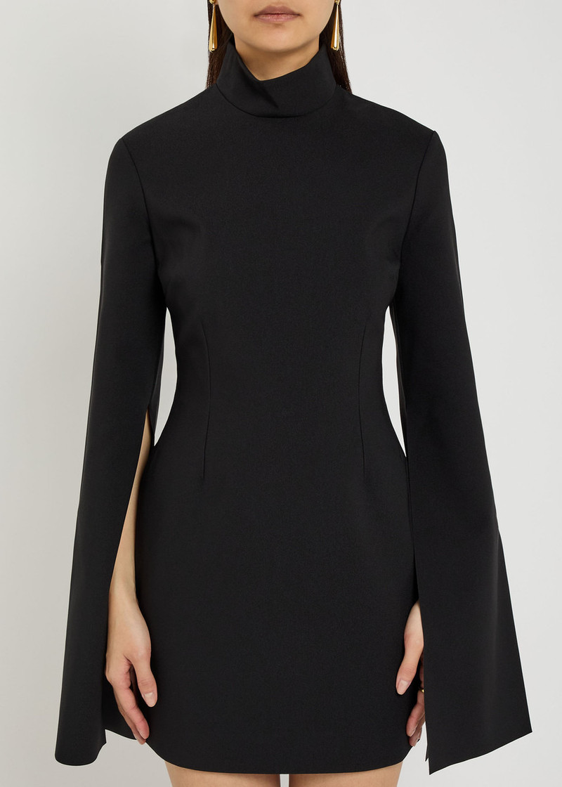 SOLACE LONDON Solace London Laurel Bell-sleeve Crepe Mini Dress outlook