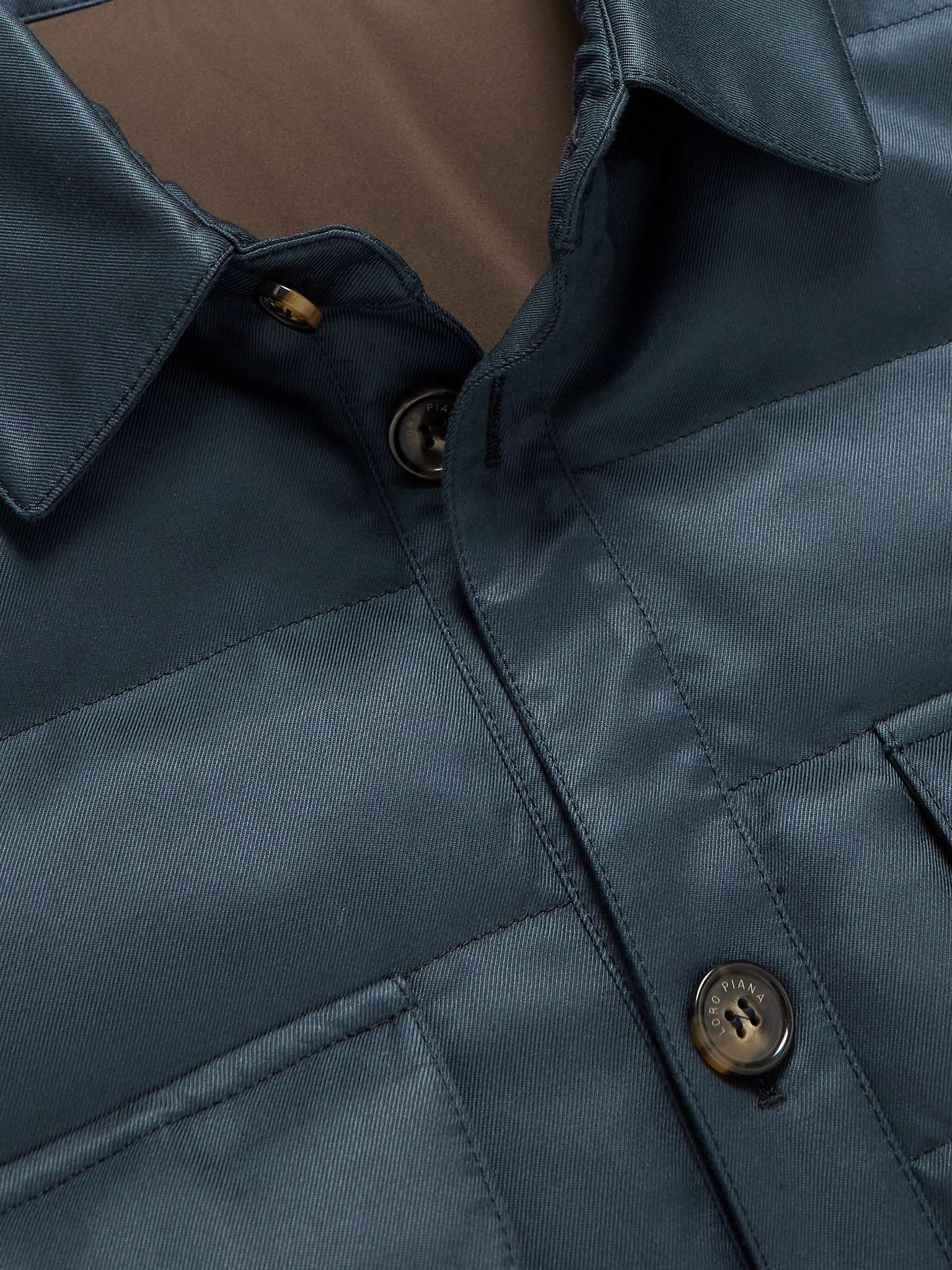 Quilted Silk-Twill Down Overshirt - 5