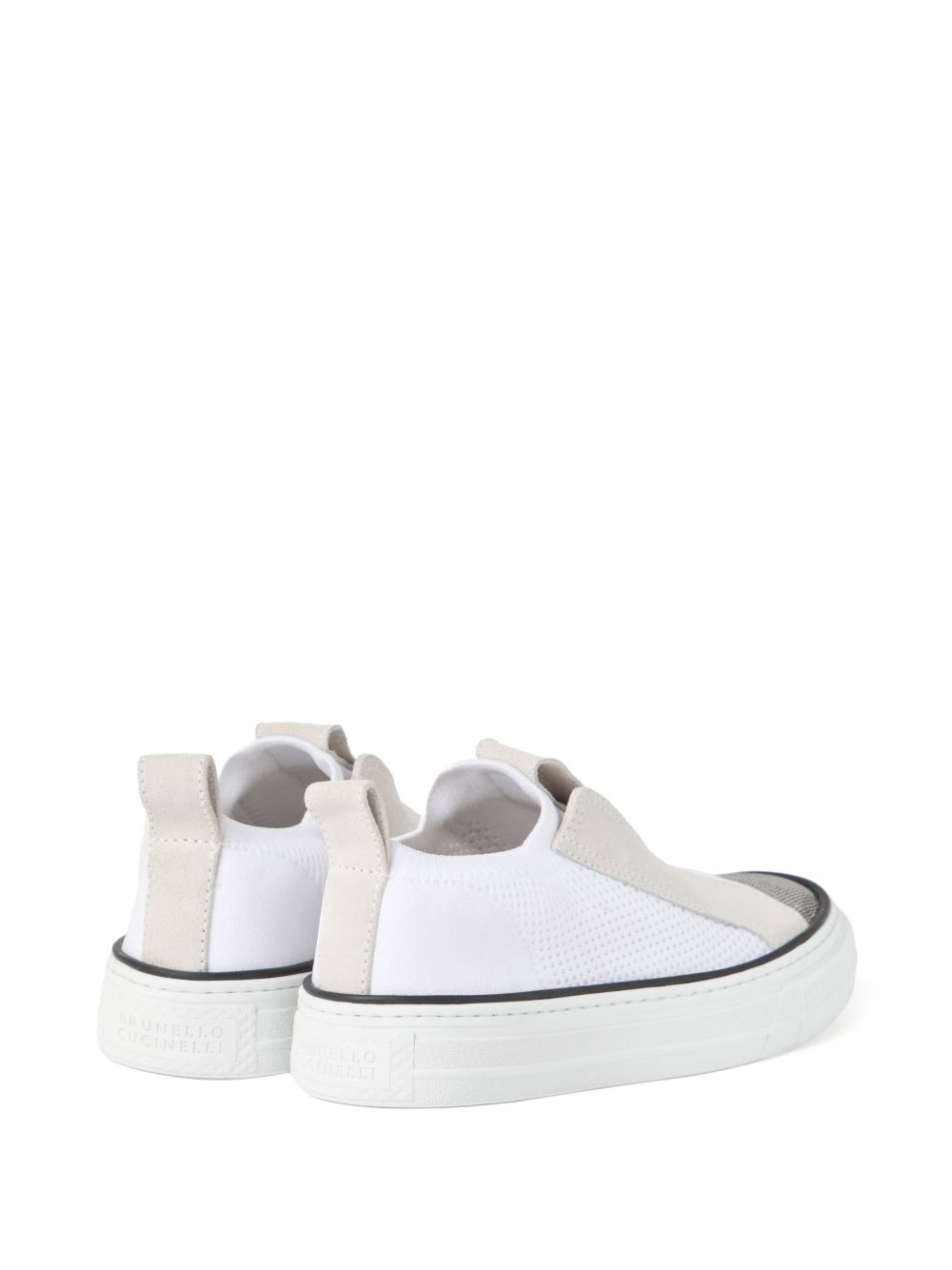 Brunello Cucinelli Women Slip On Sneakers With Shiny Toe - 4