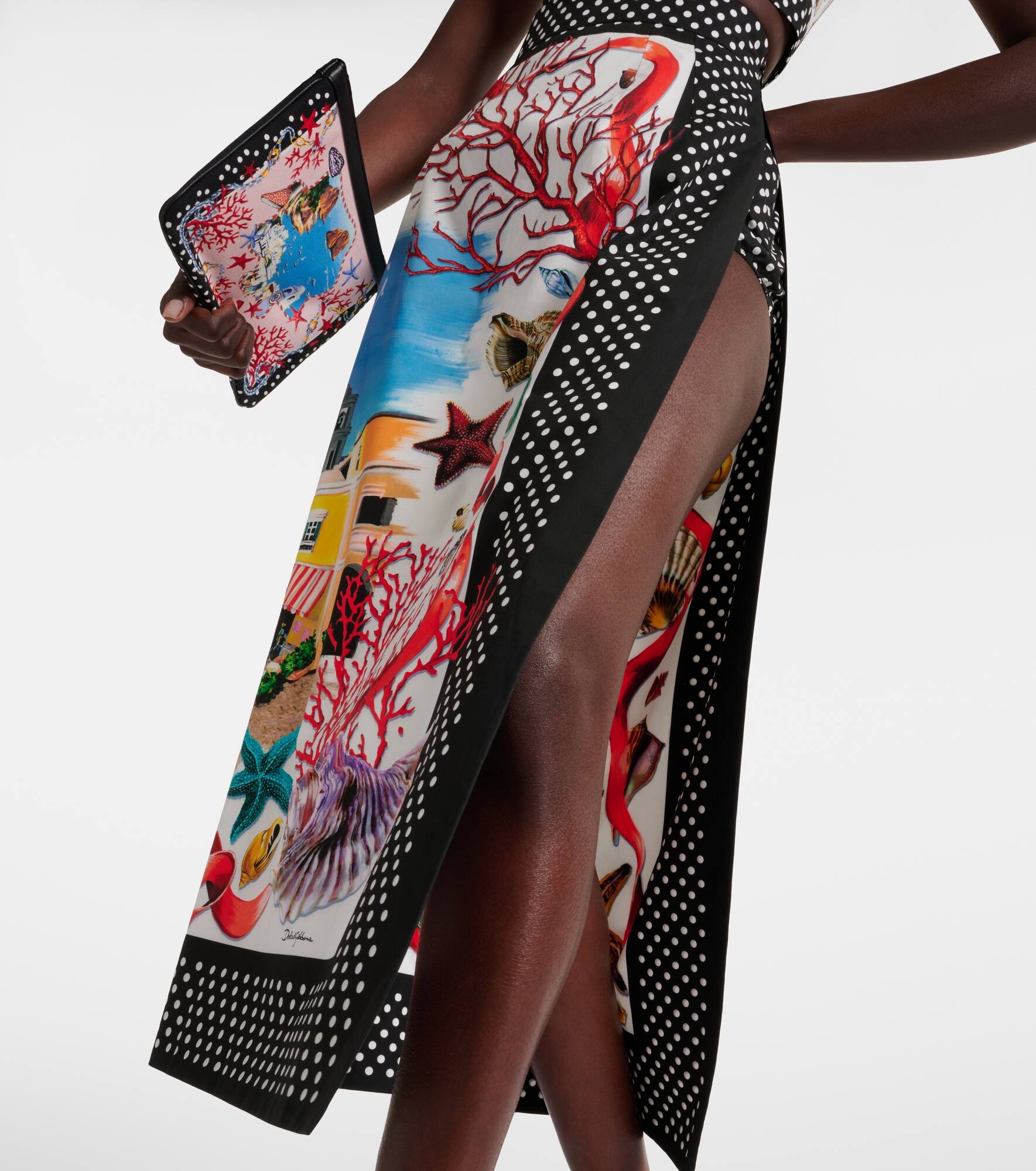 Capri printed cotton maxi skirt - 5