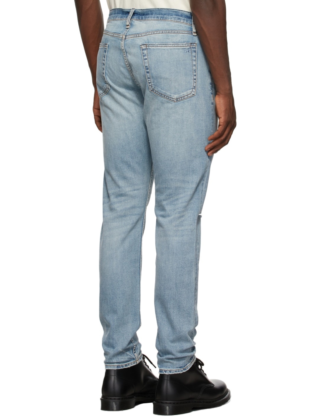 Blue Distressed Fit 2 Jeans - 3
