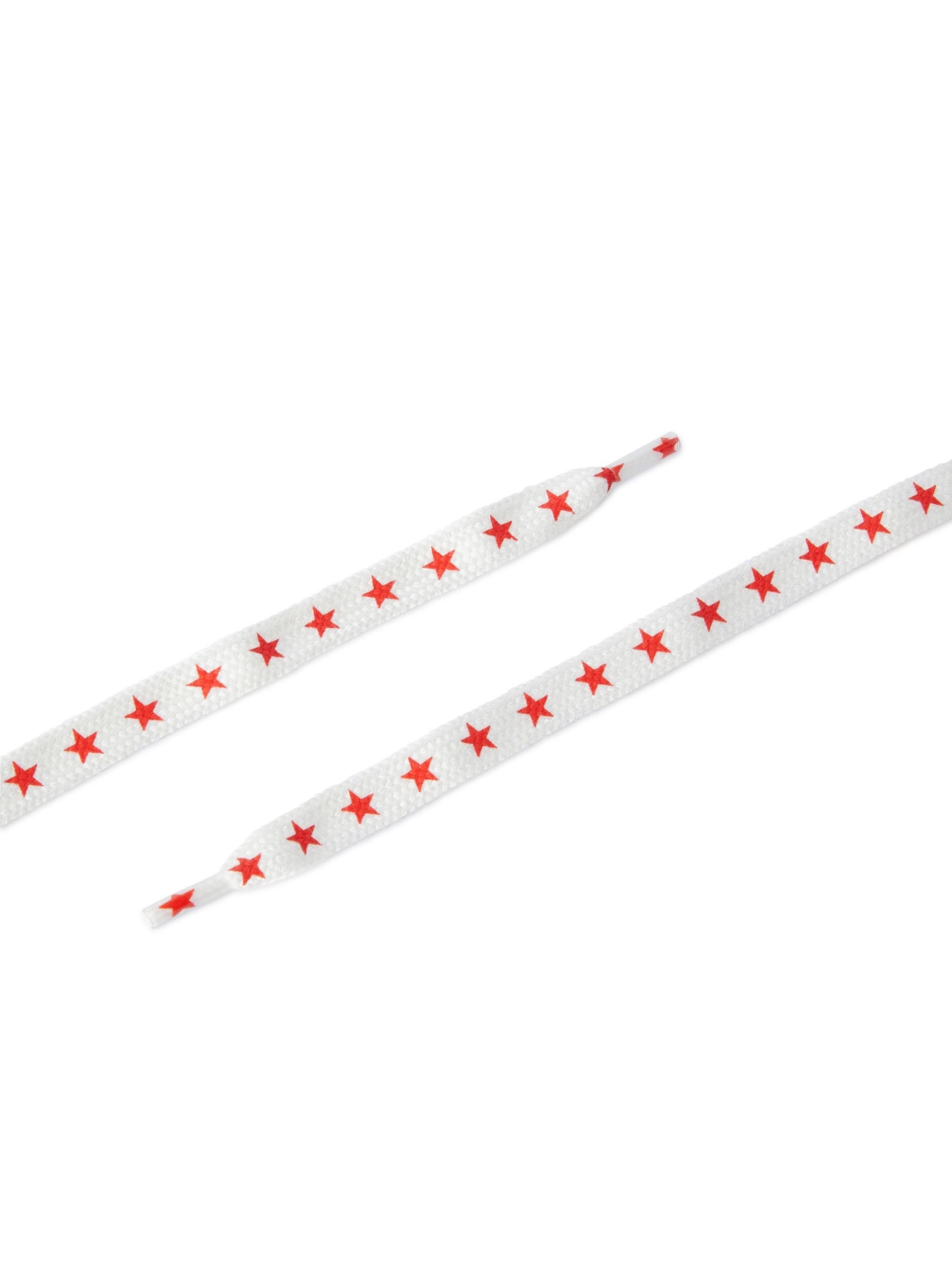 White/Red Star Laces - 3