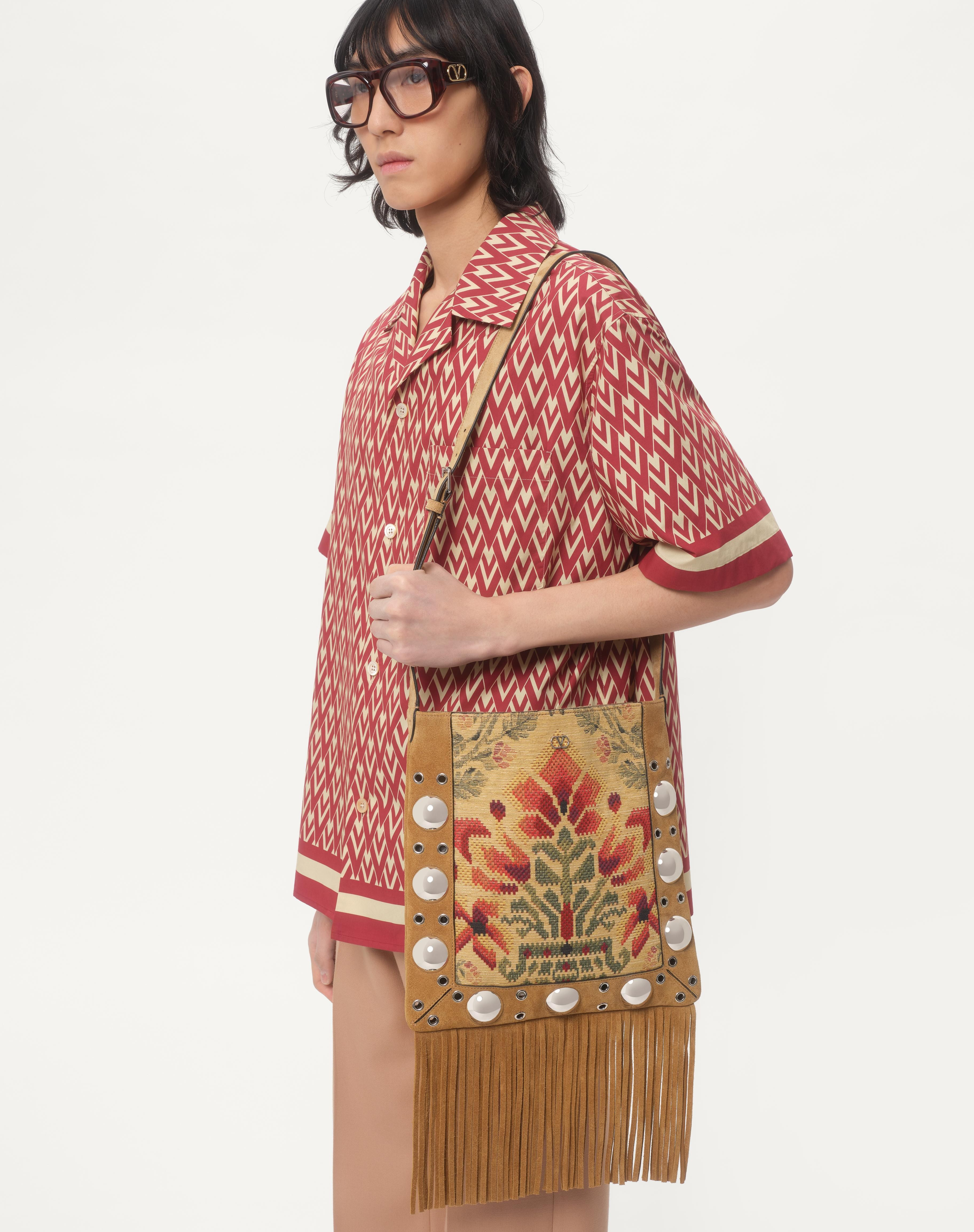 COTTON POPELINE BOWLING SHIRT WITH TOUTE LA V PRINT - 3