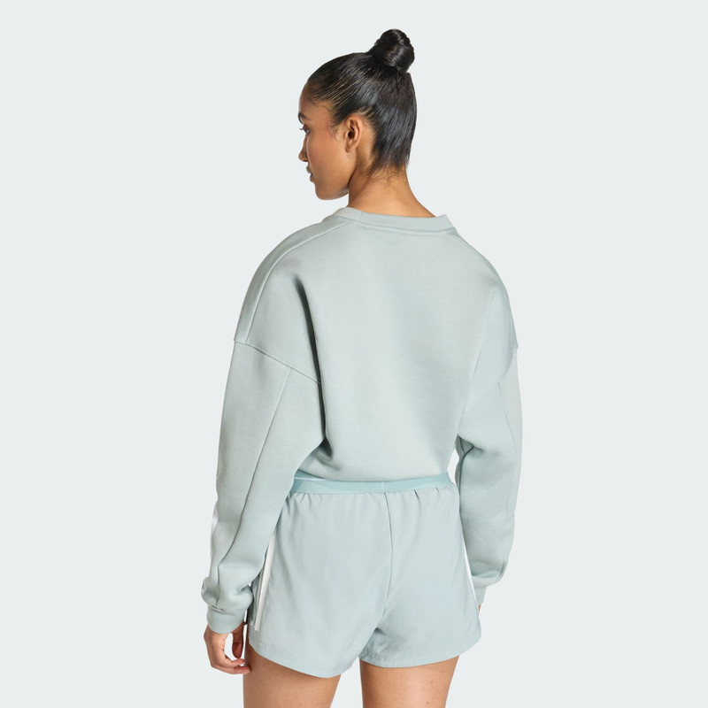 Hyperglam 3-Stripes Cropped Crewneck Sweatshirt 3