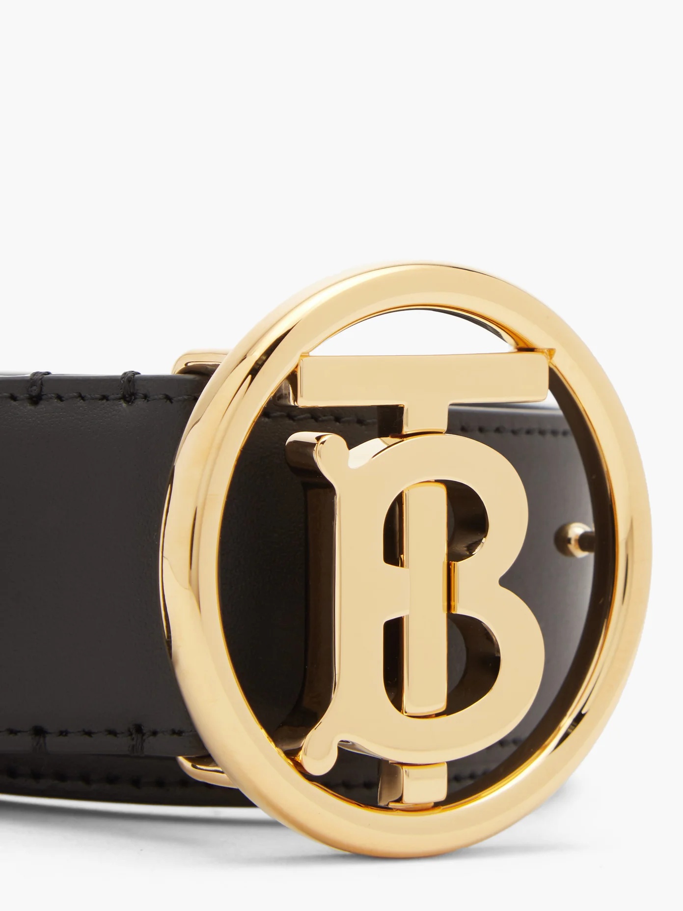 TB-logo leather belt - 4